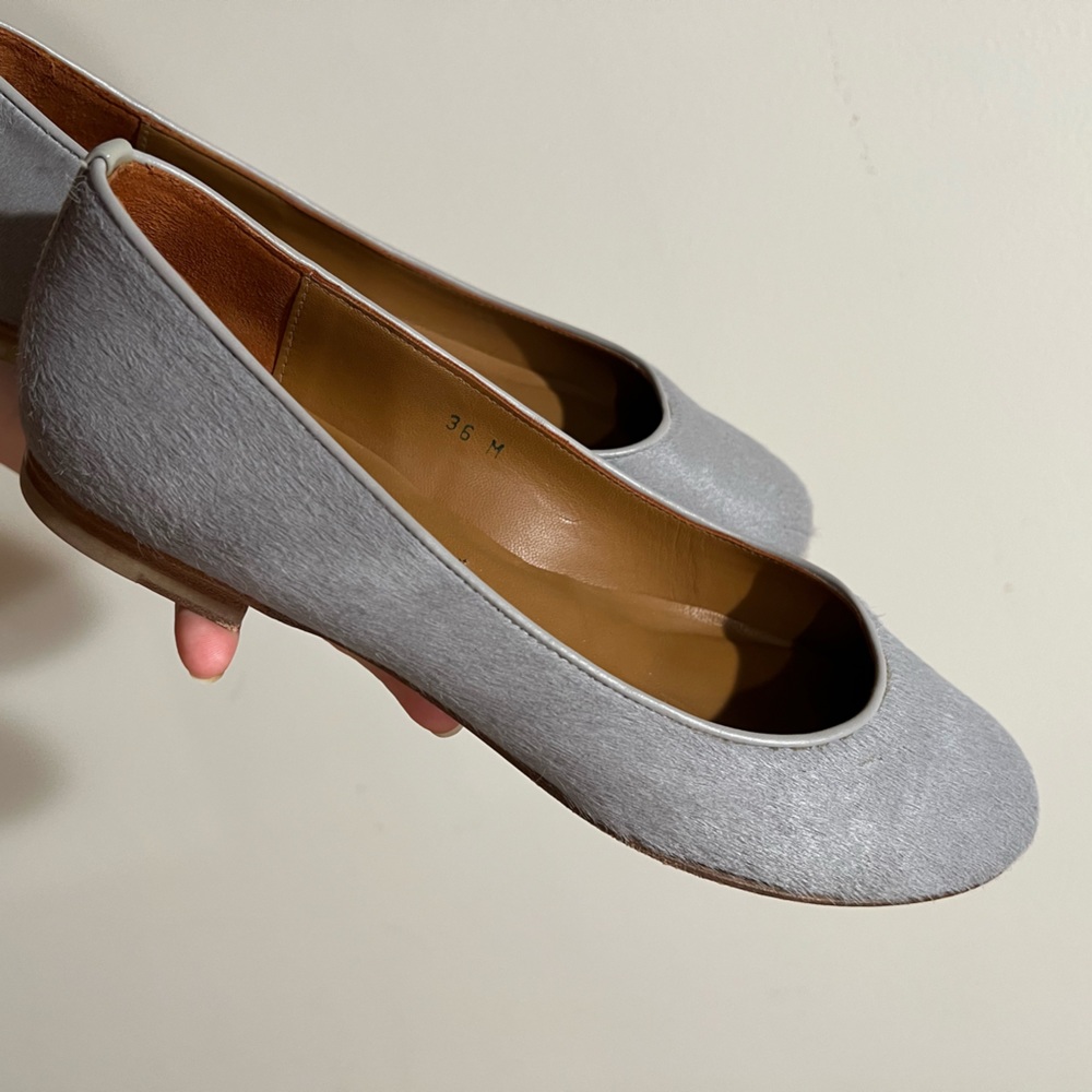 Margaux ballet flats blue calf hair